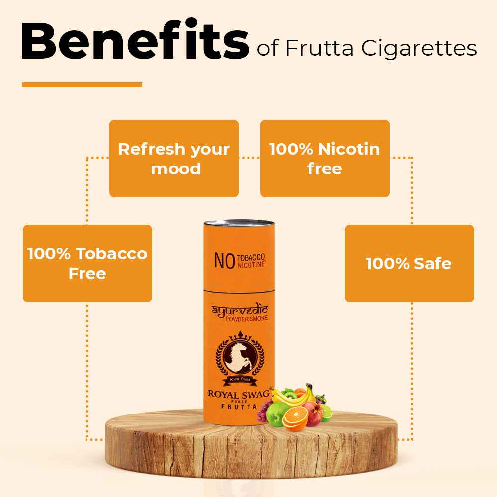 Herbal Cigarette Combo Pack of Clove, Mint and Frutta Flavour (5 Stick Each) With 1 Shot | 15 Sticks
